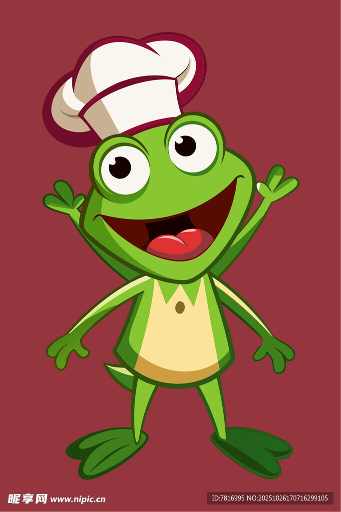 青蛙厨师形象