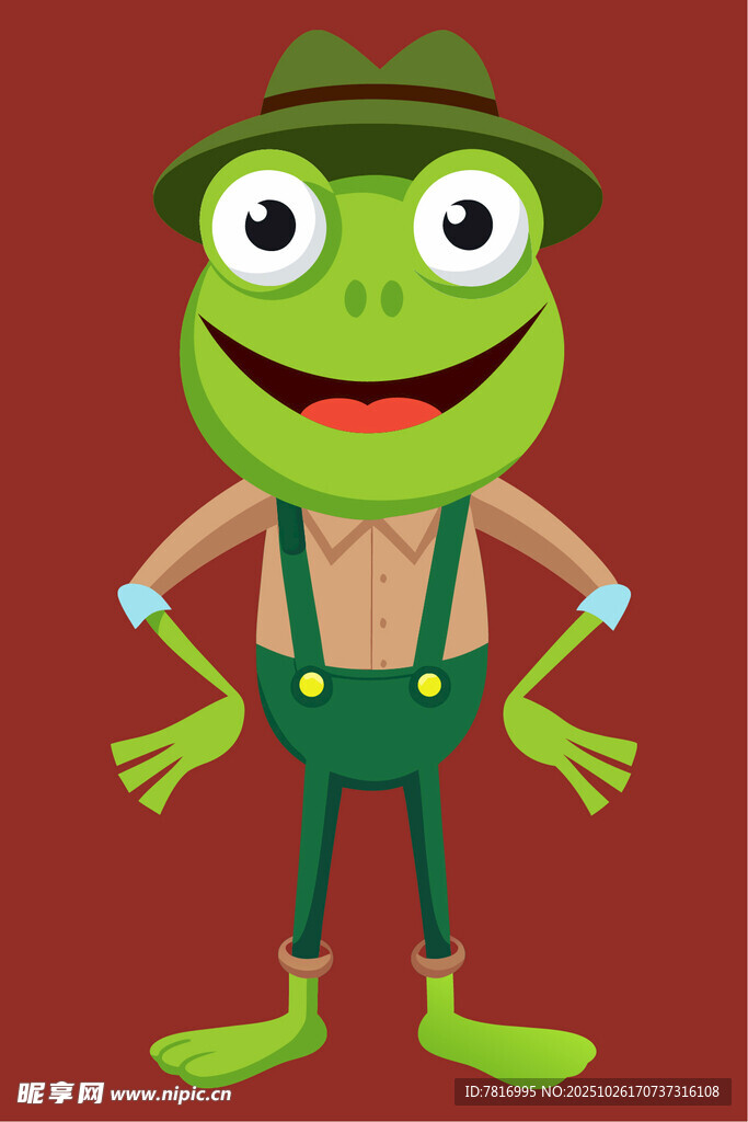 绿色青蛙卡通形象
