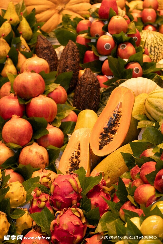 多彩缤纷的新鲜水果集合