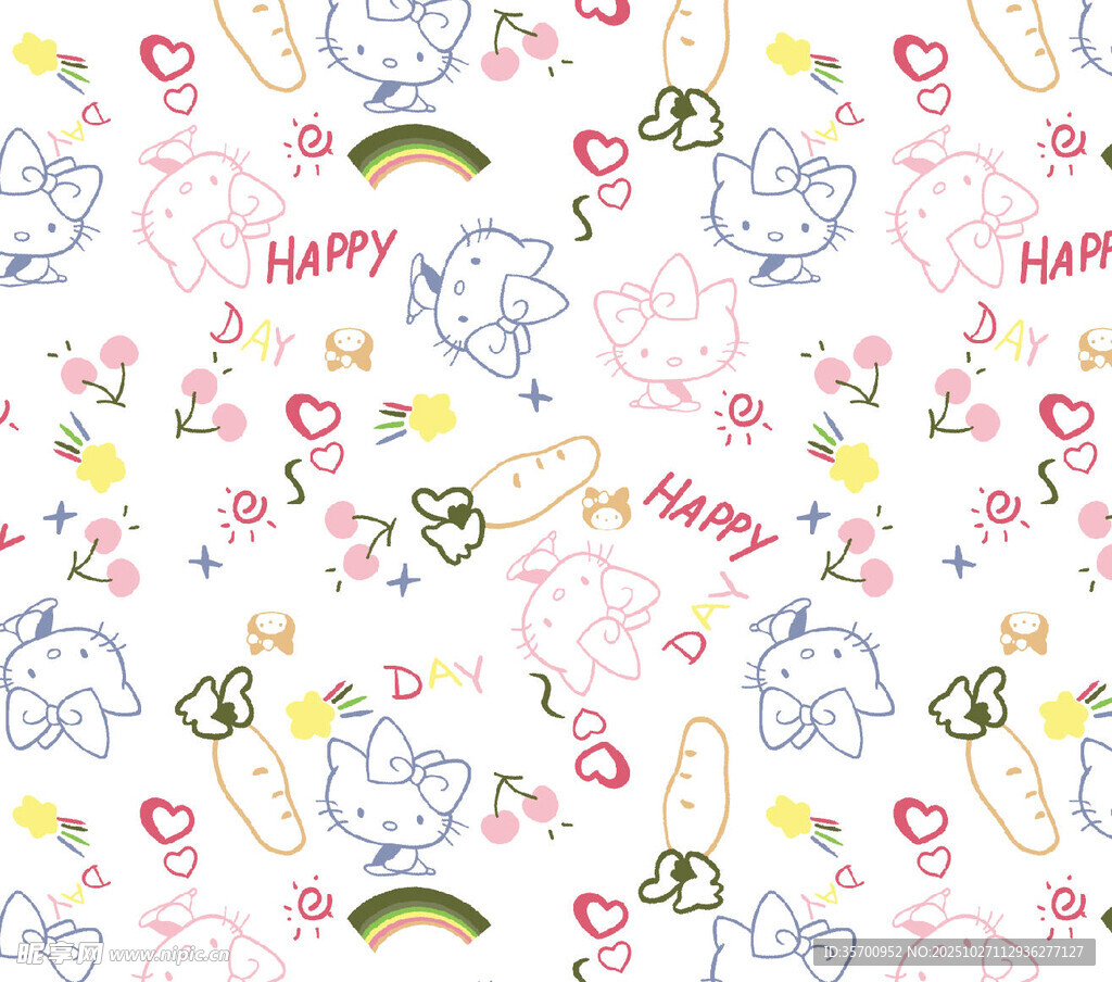 可爱卡通图案背景