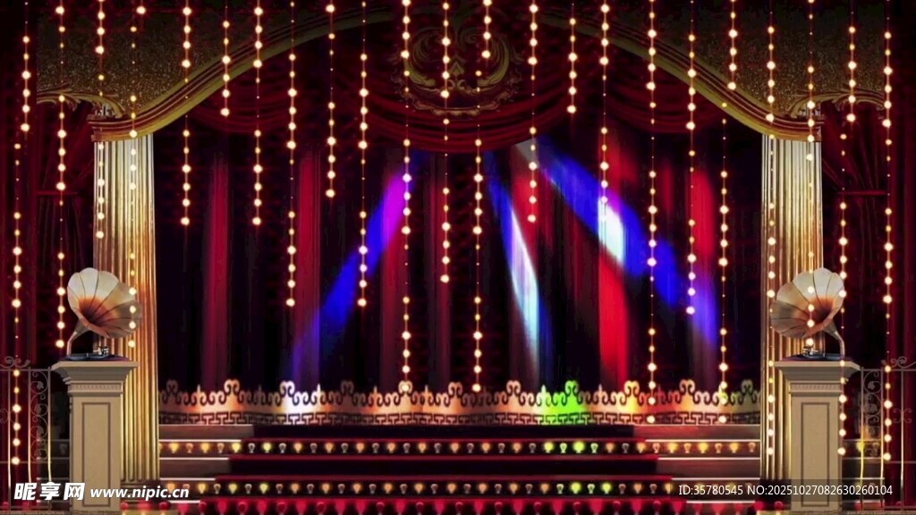 舞台灯光绚丽的活动现场