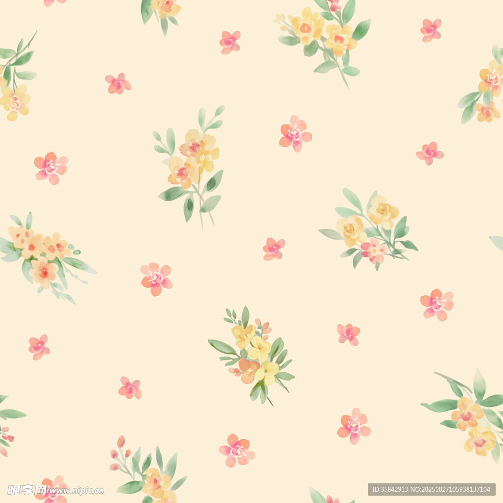 清新花卉图案背景