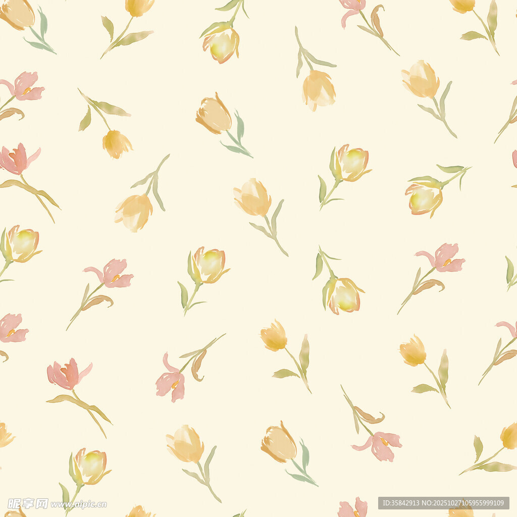 清新花卉图案背景