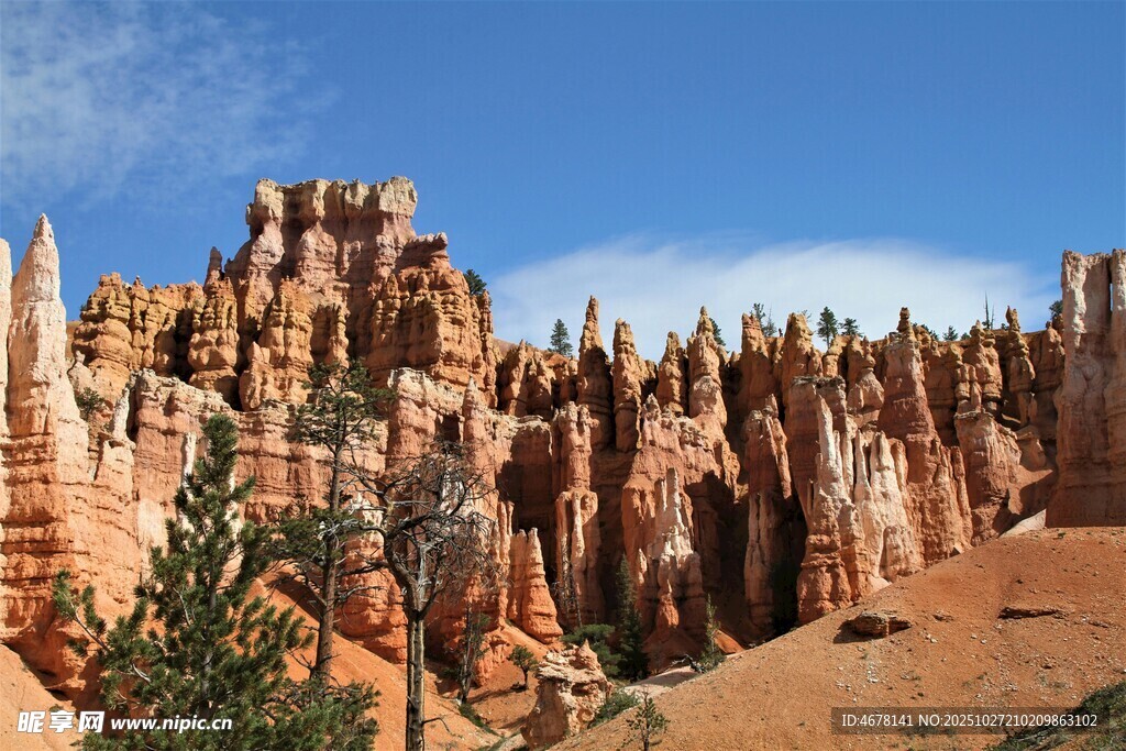 布莱斯峡谷壮丽岩石景观
