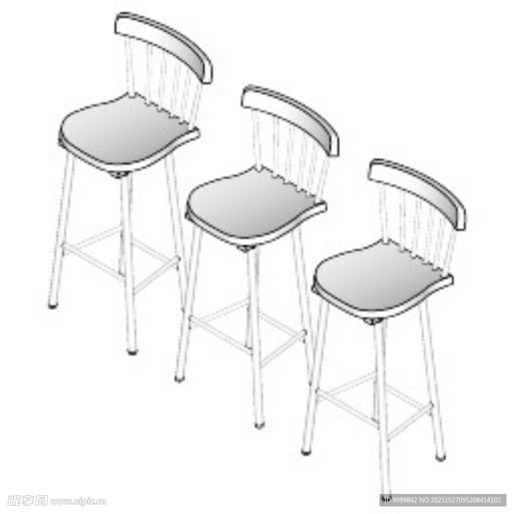 RDC 吧椅阵列构件