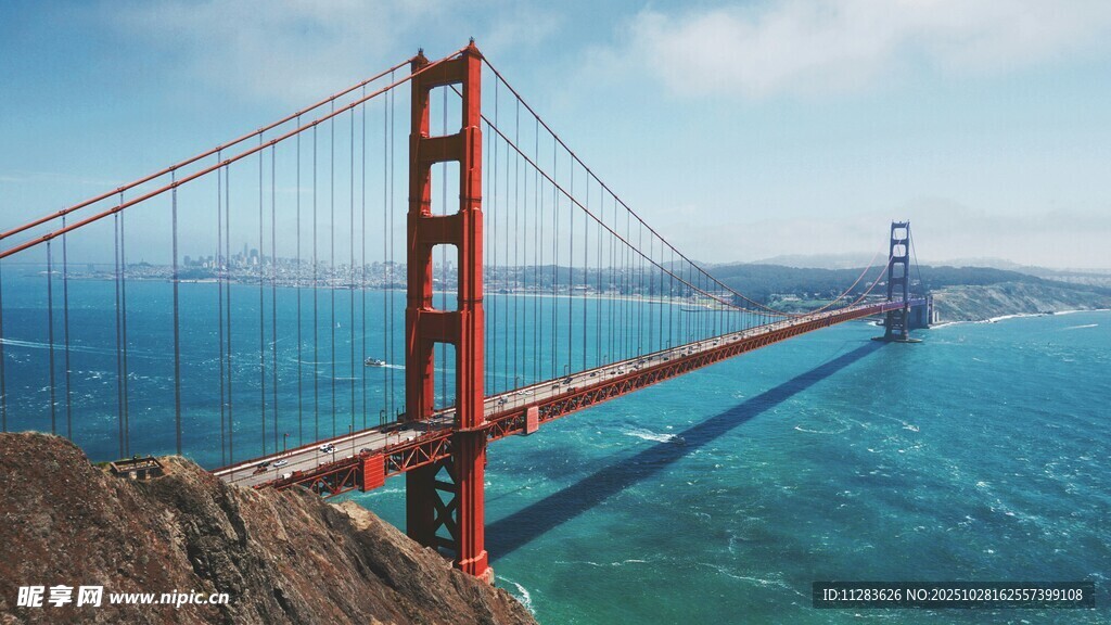 金门大桥壮丽海景