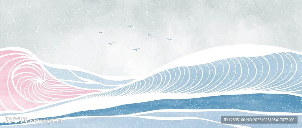 梦幻波浪背景图