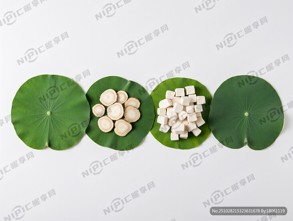 植物半夏、荷叶 茯苓、泽泻