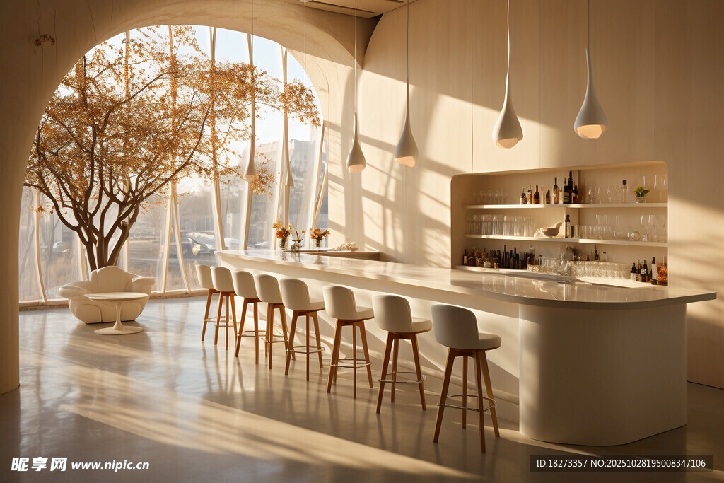 现代简约风开放式厨房吧台