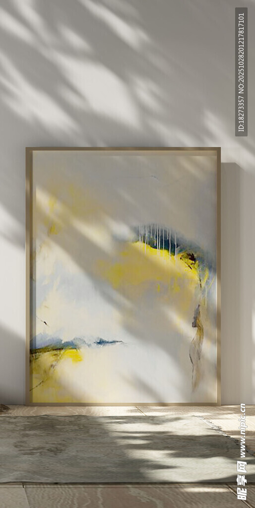 简约抽象挂画于光影空间