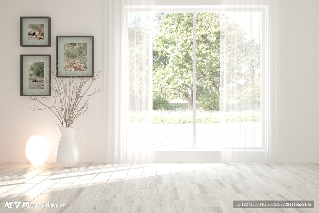 简约明亮的室内窗边景致