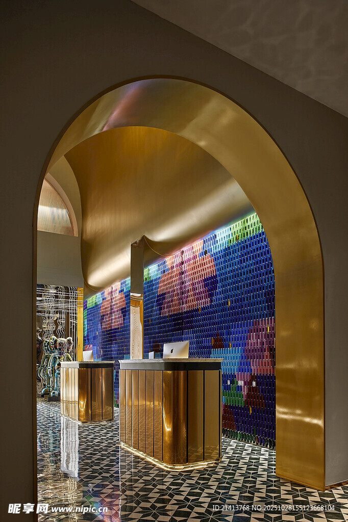 时尚多彩的室内接待空间