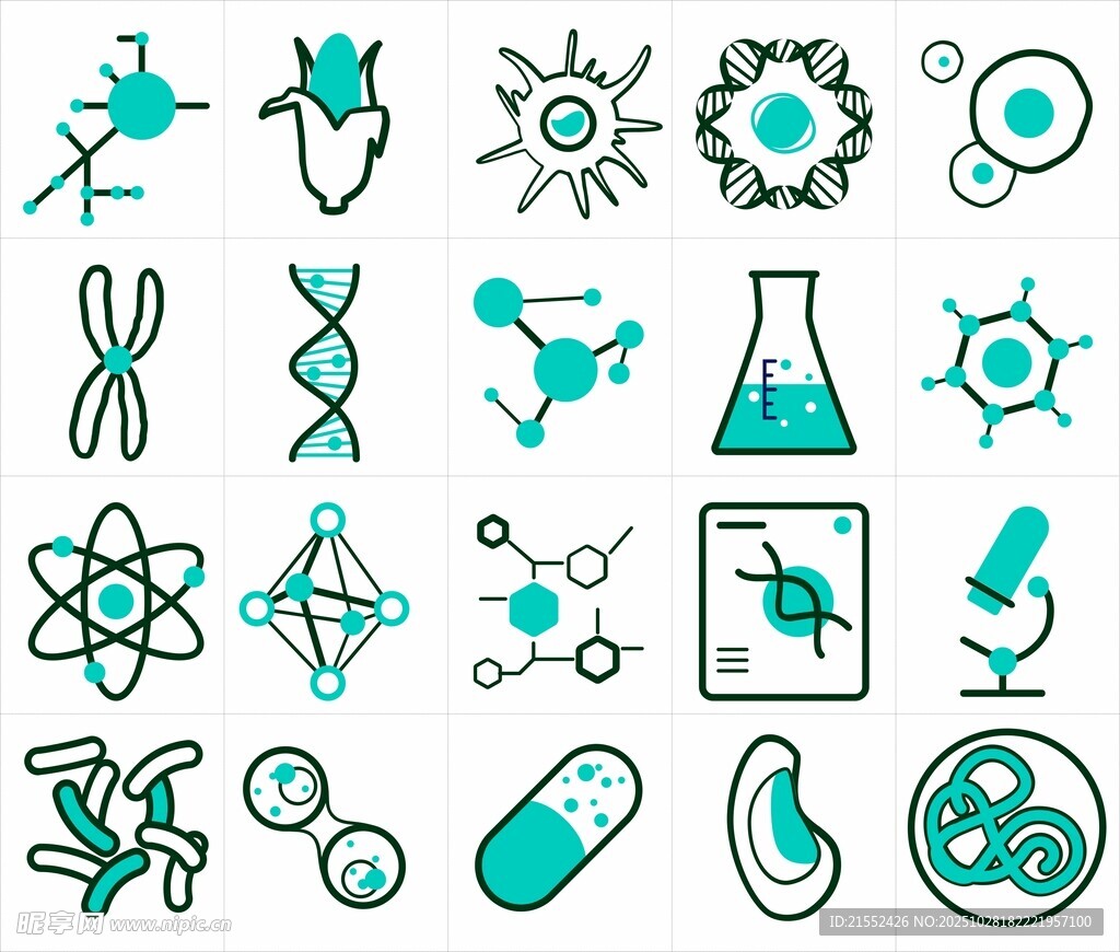 科学元素图标集合