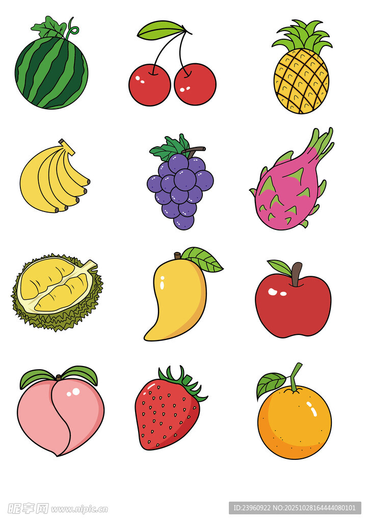 适量卡通水果合集
