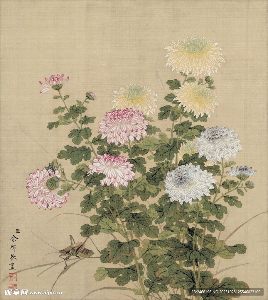 清 余穉花鸟图册