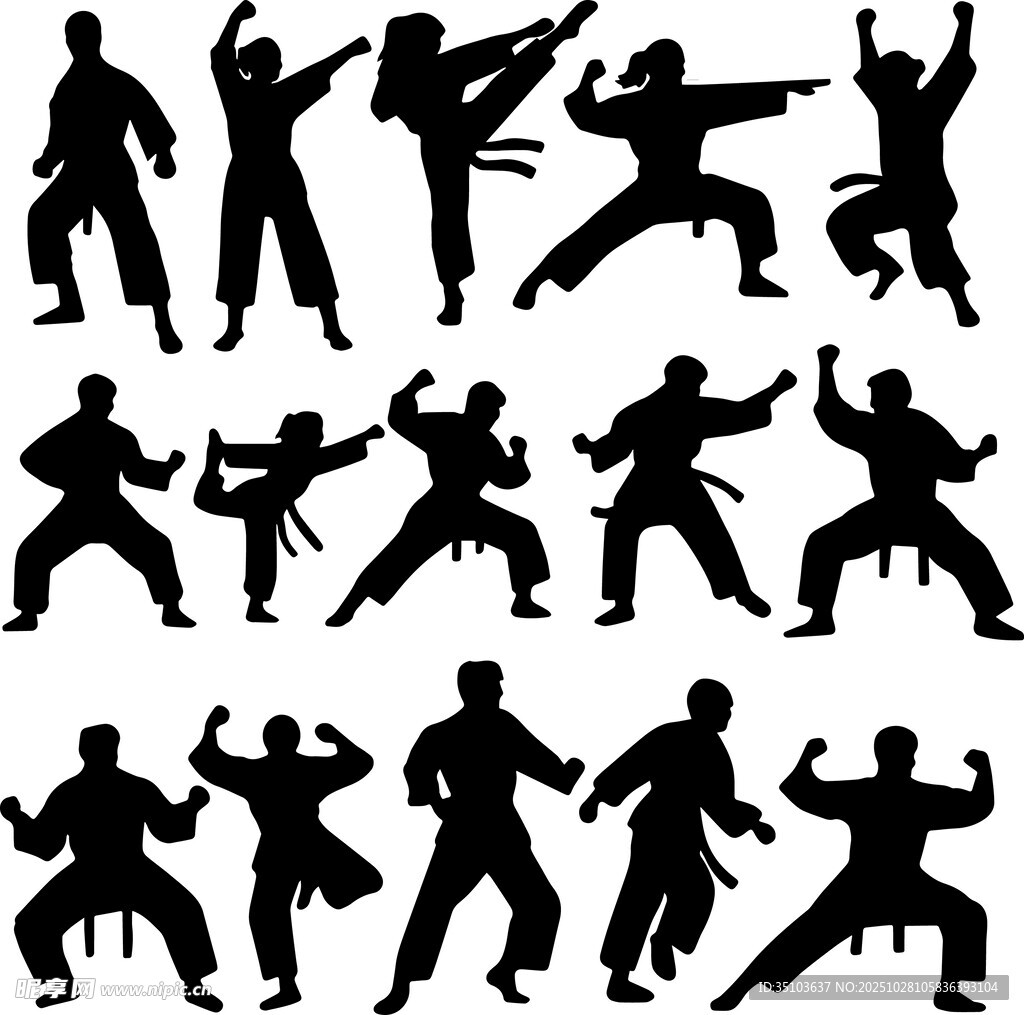 武术动作剪影