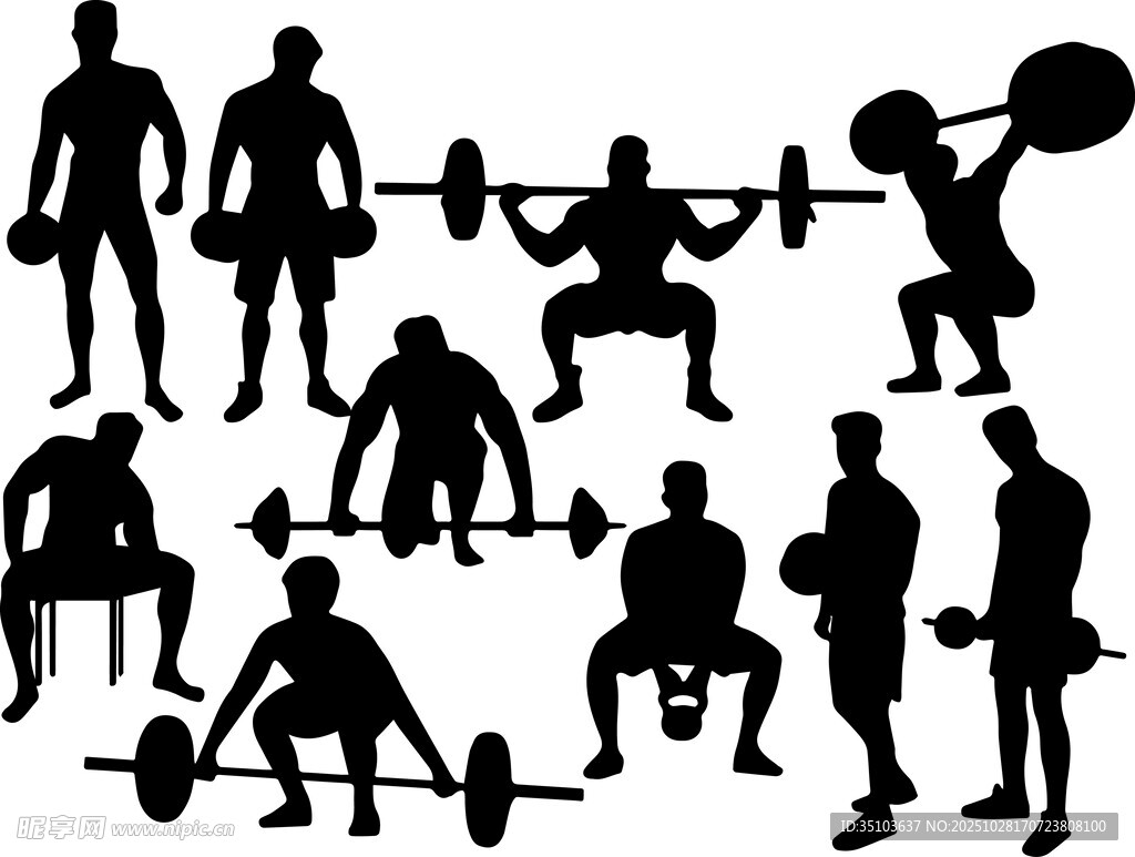 健身者力量训练剪影