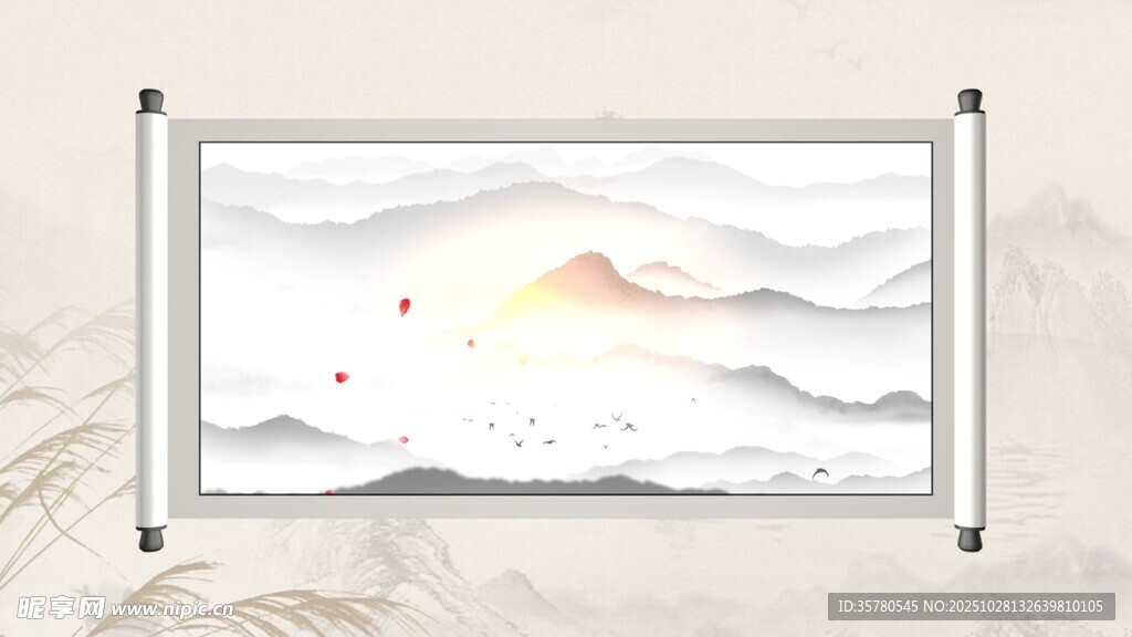 中式山水立体装饰画