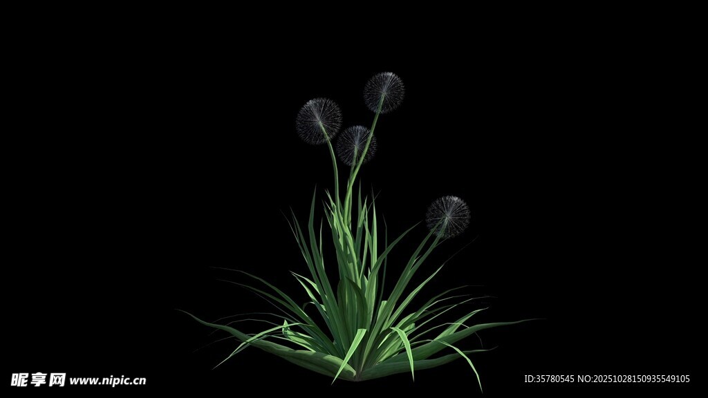 发光绿植神秘梦幻之景