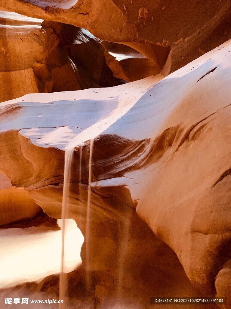 水流淌于岩石间的景致