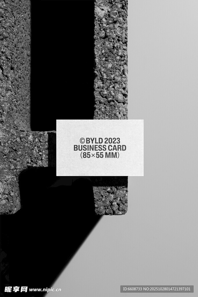 简约黑白风名片展示