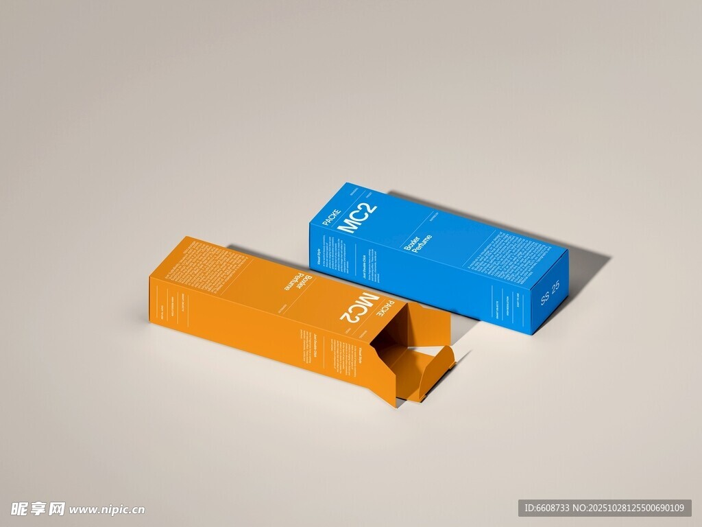 双色包装盒展示