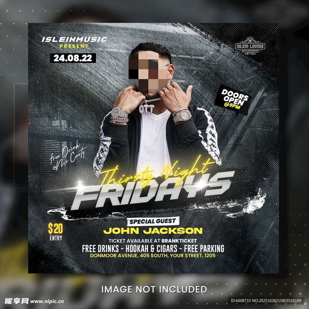 周五夜晚派对宣传海报