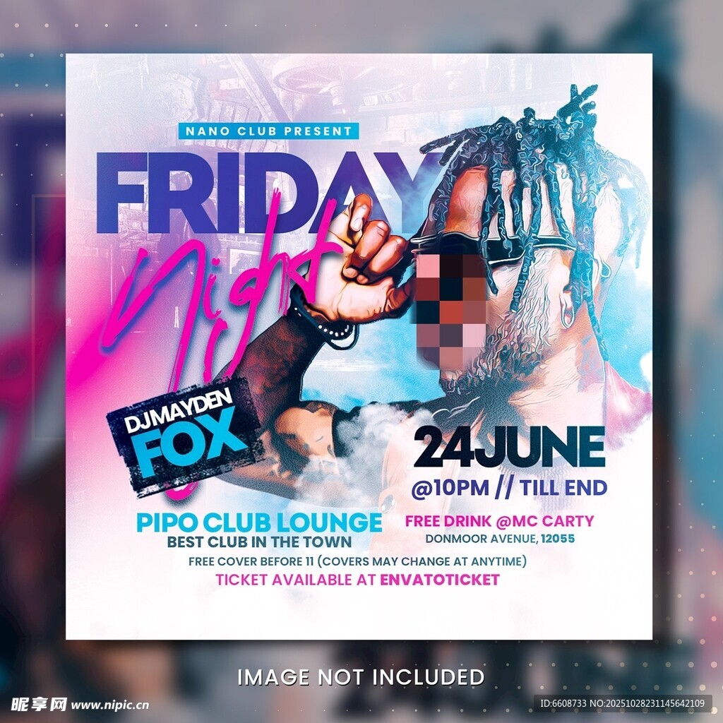 周五狐狸俱乐部派对海报