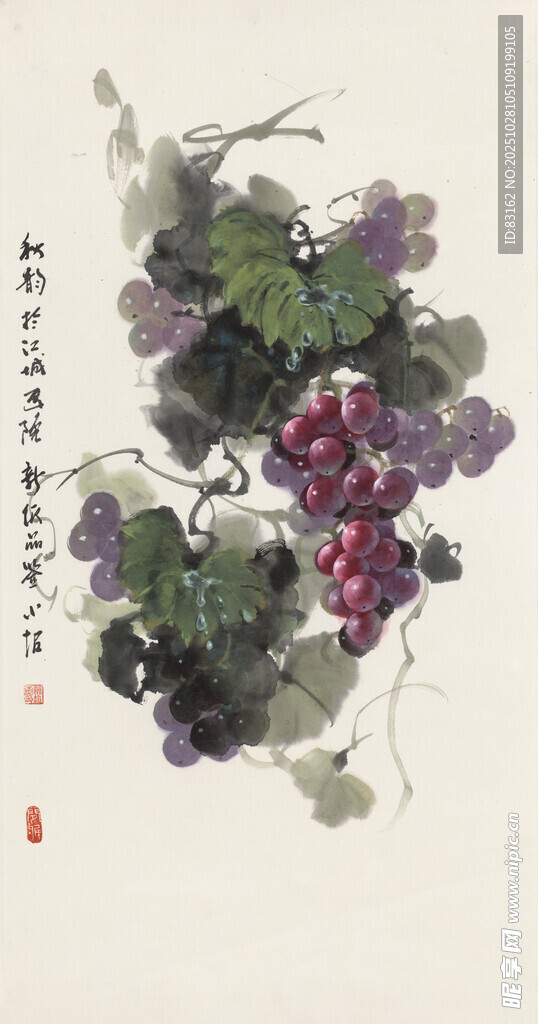 水墨葡萄图
