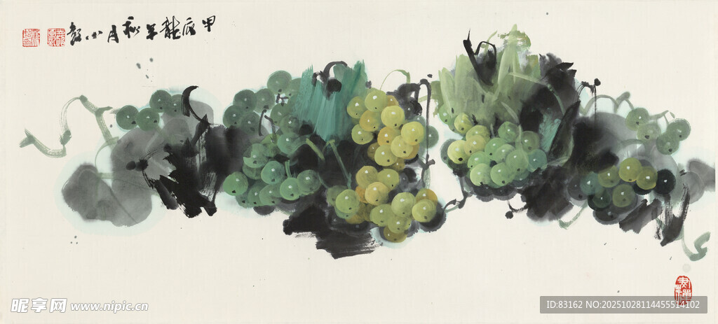 水墨绘就的蓬勃荷叶