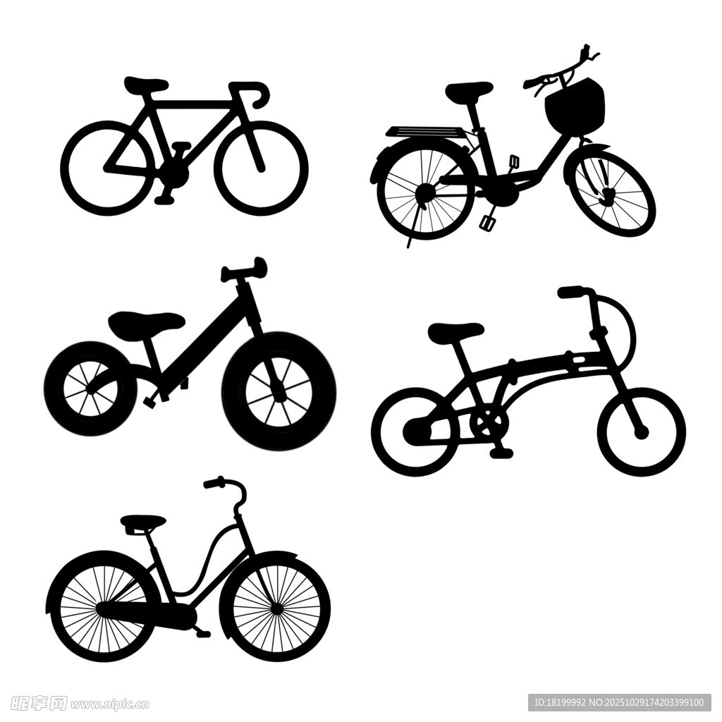 自行车图标矢量自行车卡通自行车