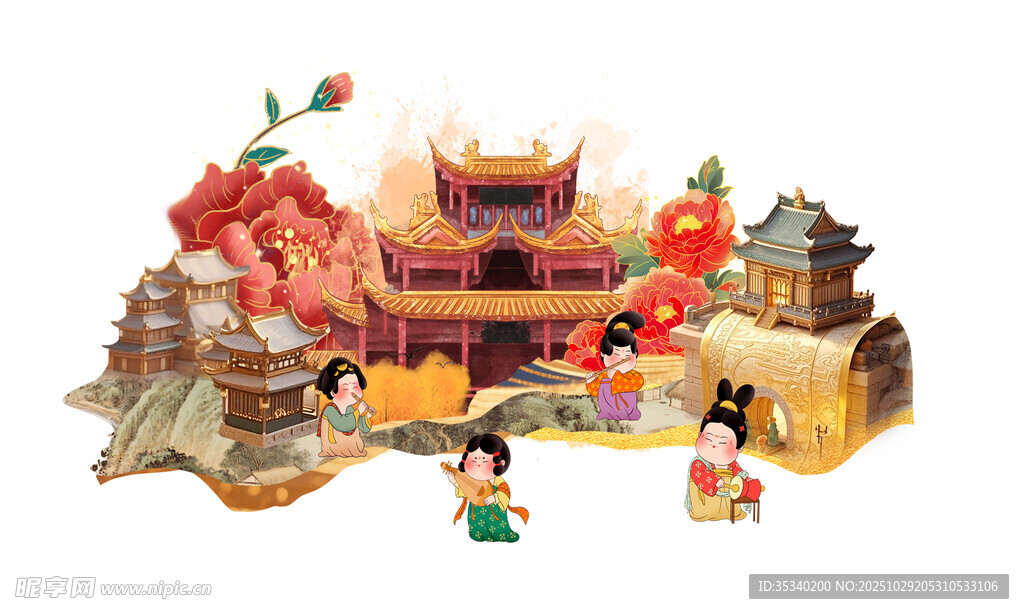 传统中式场景微缩景观