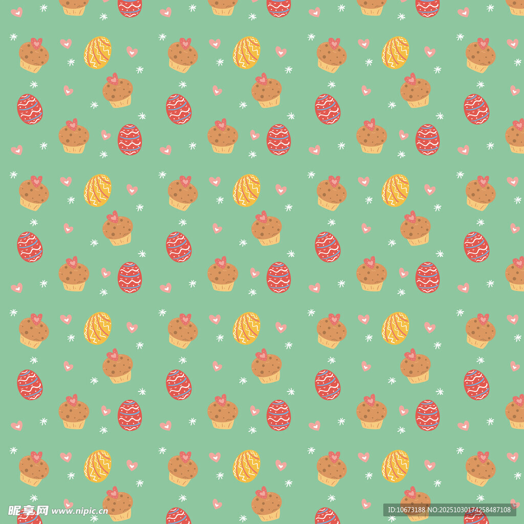 清新甜点图案背景