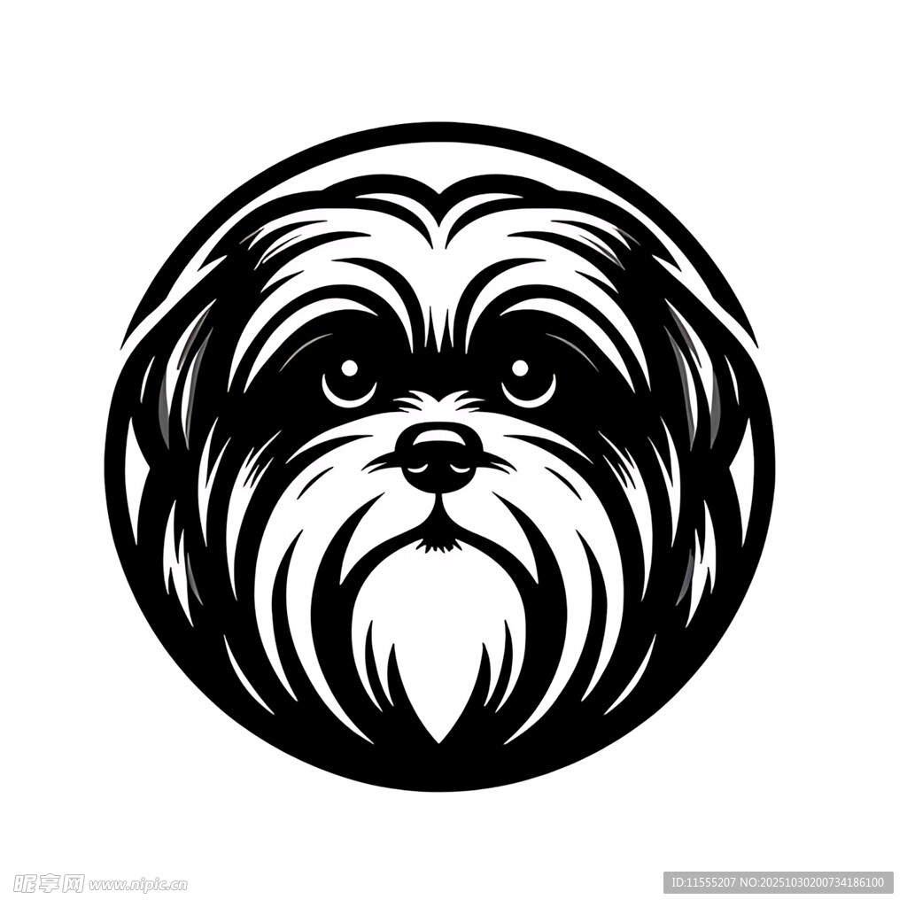 可爱西施犬头像