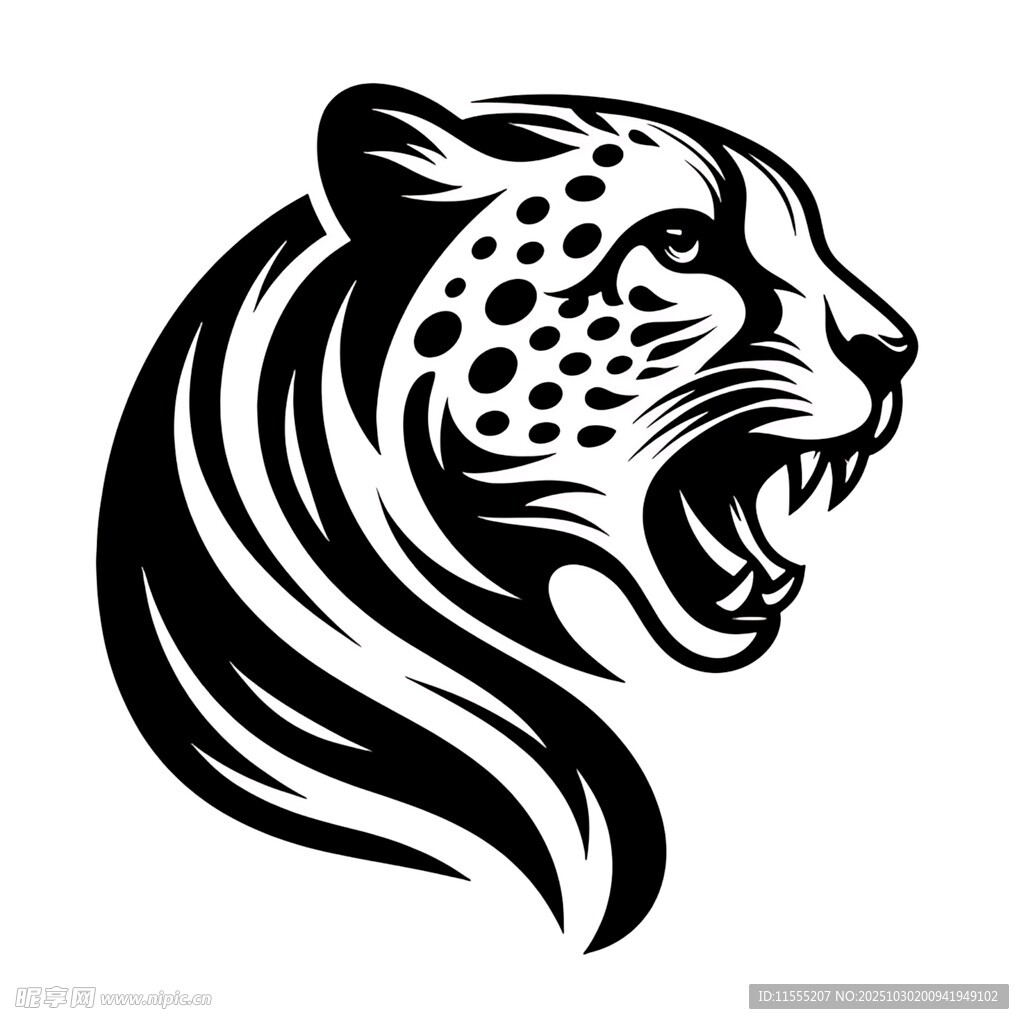 咆哮的猎豹头像