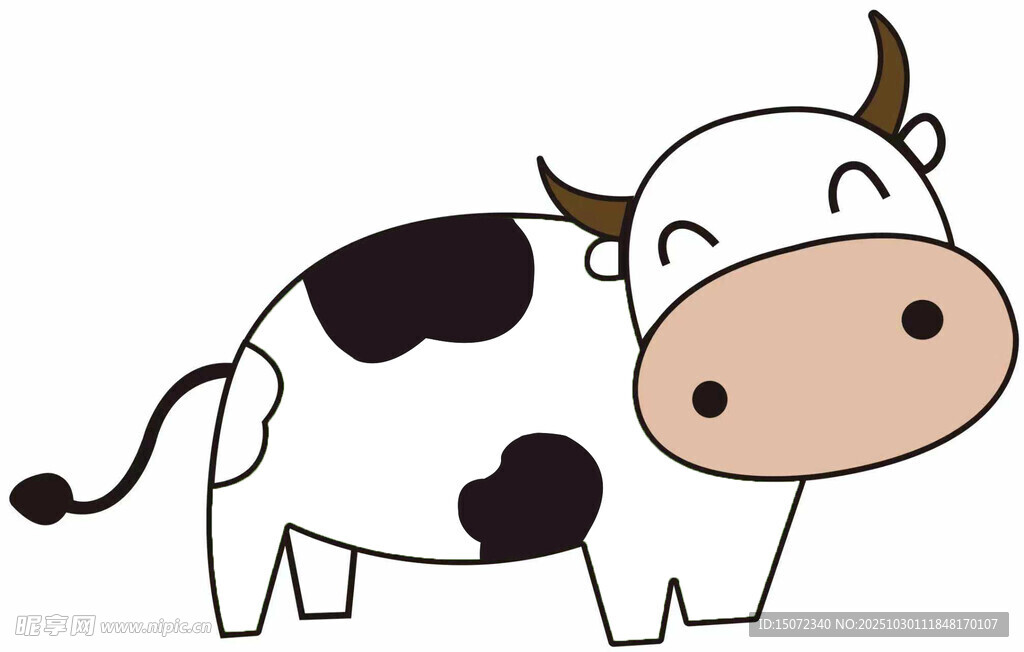 可爱卡通奶牛形象