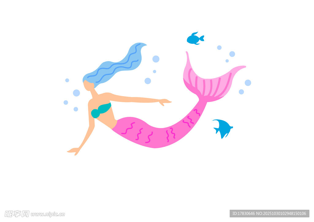 梦幻美人鱼插画