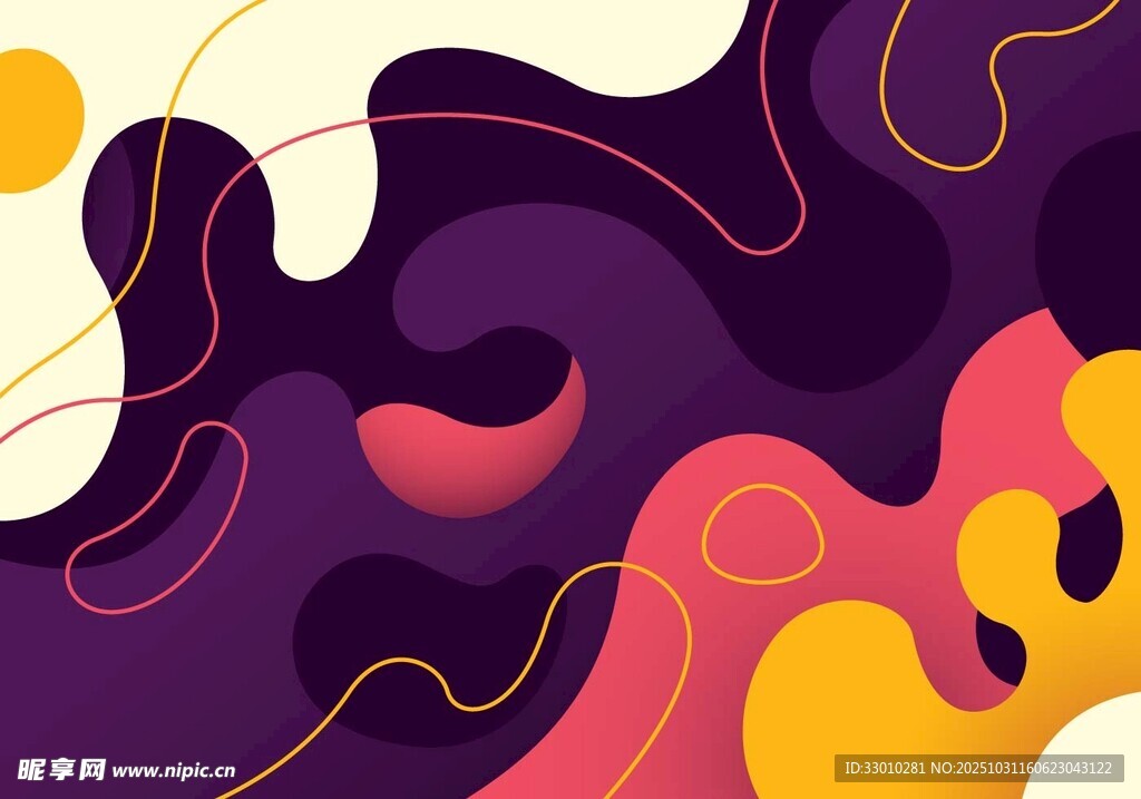 抽象多彩流体艺术图案