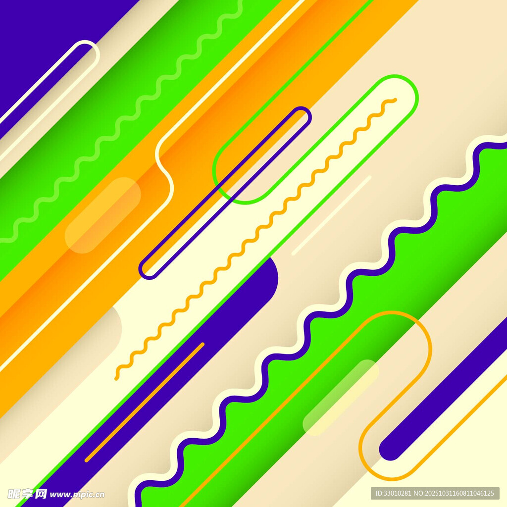 多彩几何线条抽象背景图