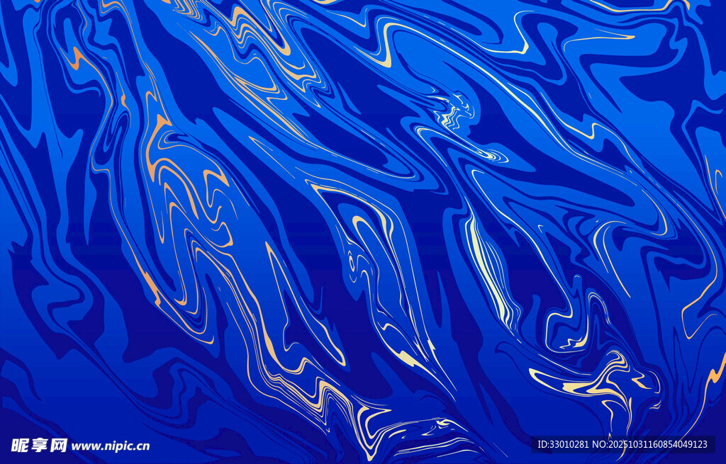 蓝色流体艺术纹理图案