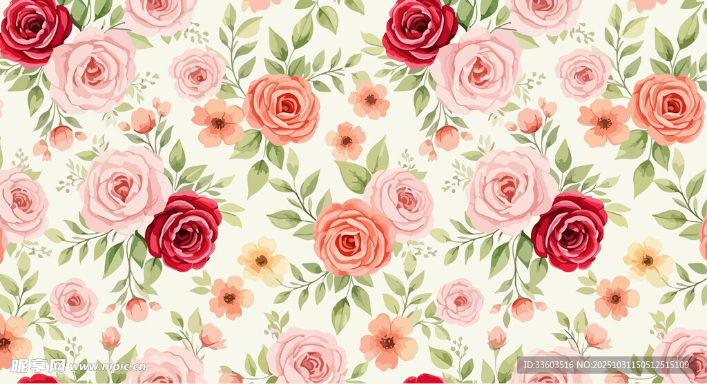 玫瑰花图案背景