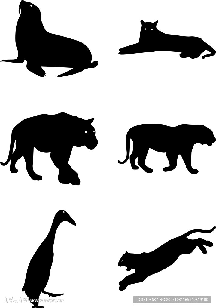 动物剪影集合