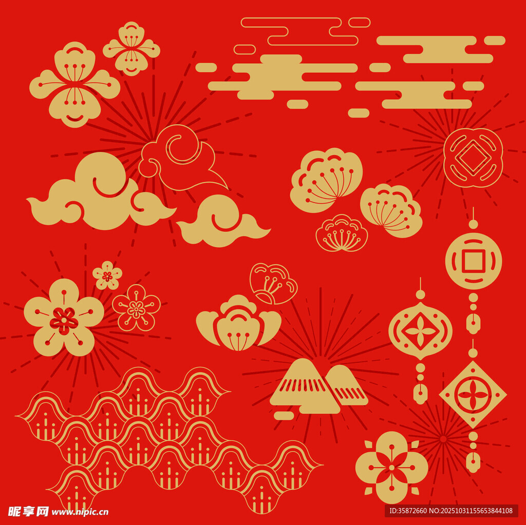 中式传统吉祥图案背景