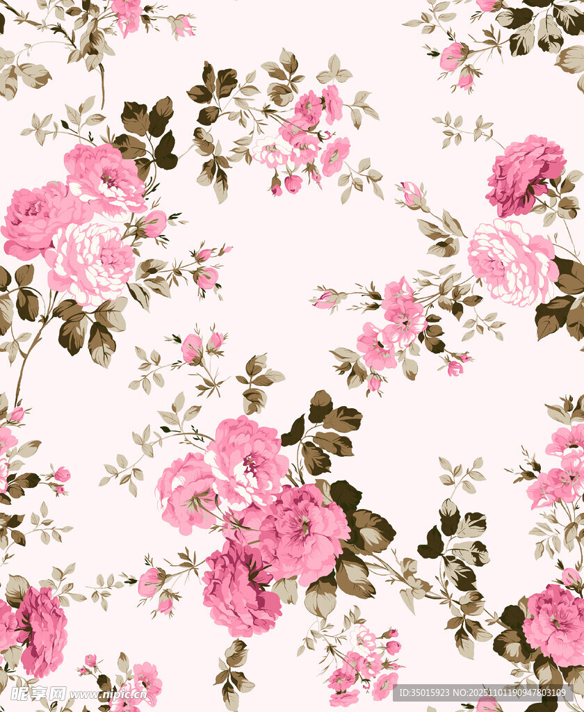 粉色花卉图案背景
