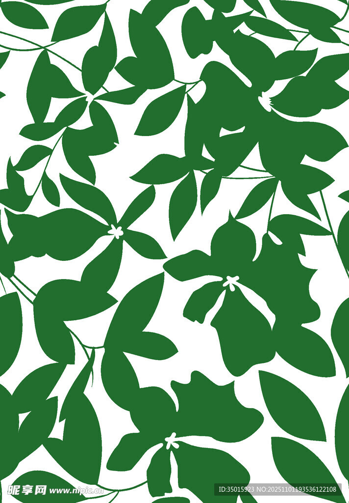 绿叶图案背景纹理素材