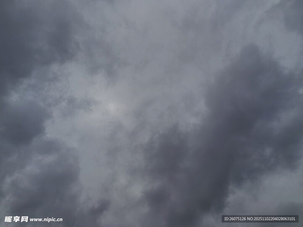 乌云密布的阴沉天空