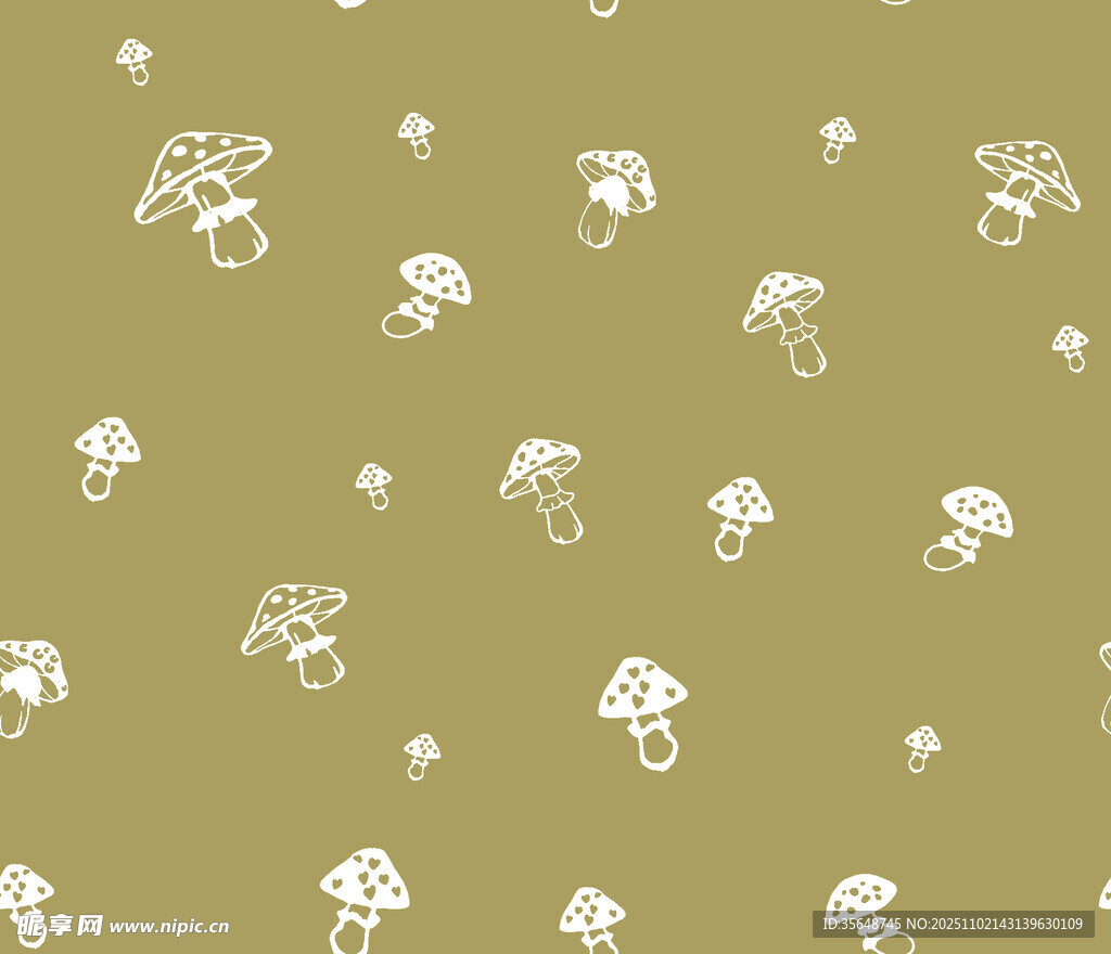 蘑菇图案背景图