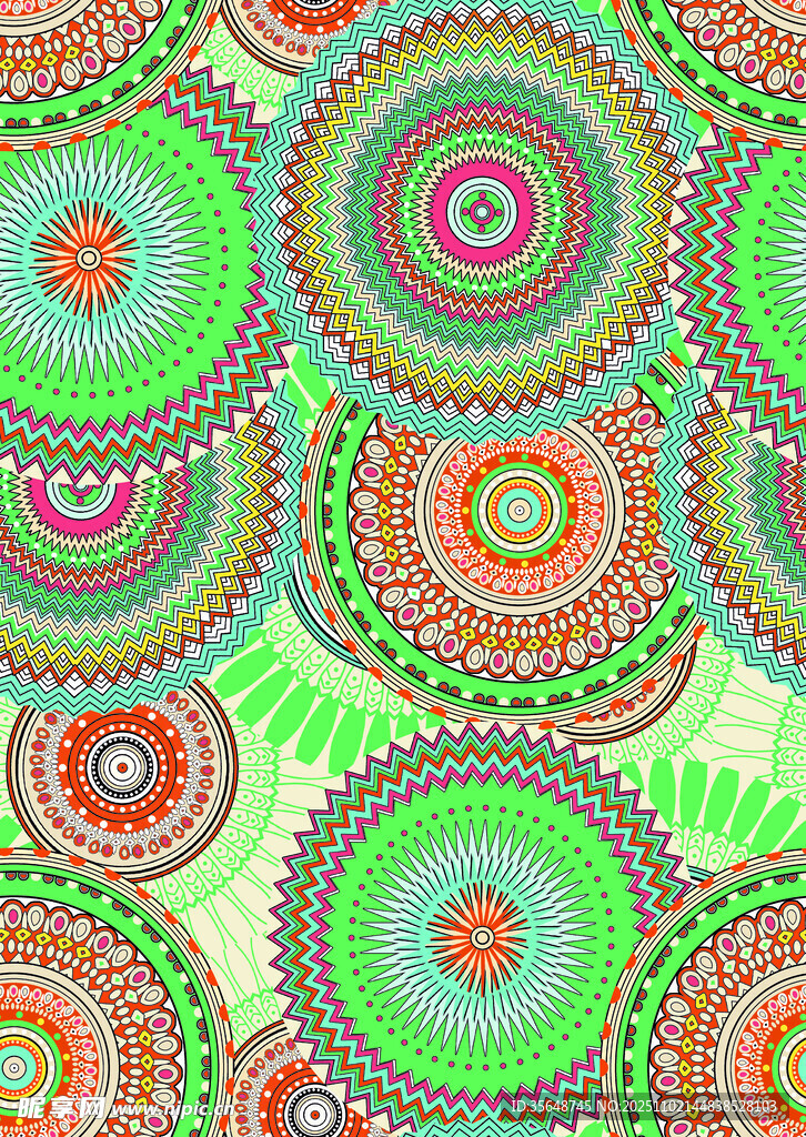 多彩圆形图案纹理背景