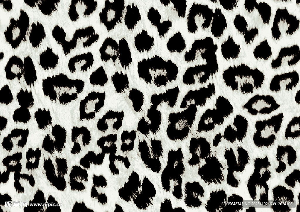 黑白豹纹图案纹理
