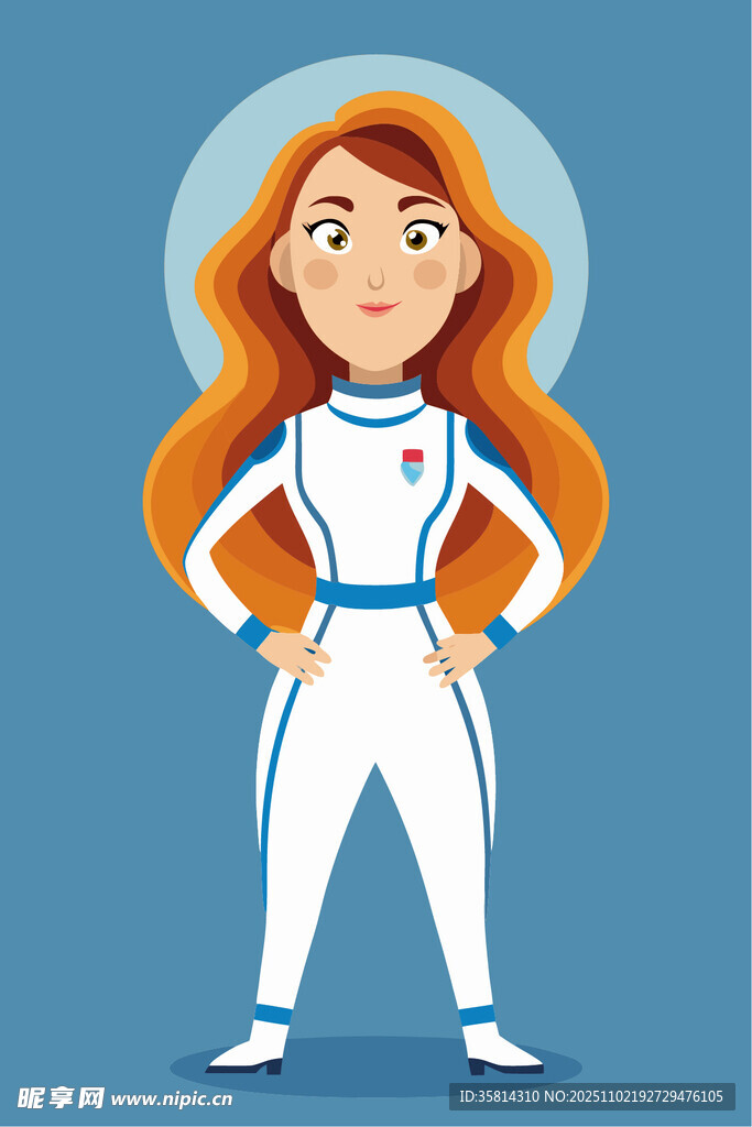 自信女宇航员形象